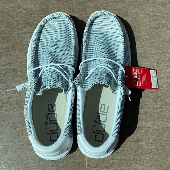 Hey Dude Shoes | Nwt Mens Hey Dude Shoes In Stone White Size 3 | Poshmark